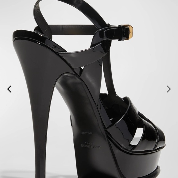 Yves Saint Laurent Black Heels with Platform Design - Picture 4 of 6